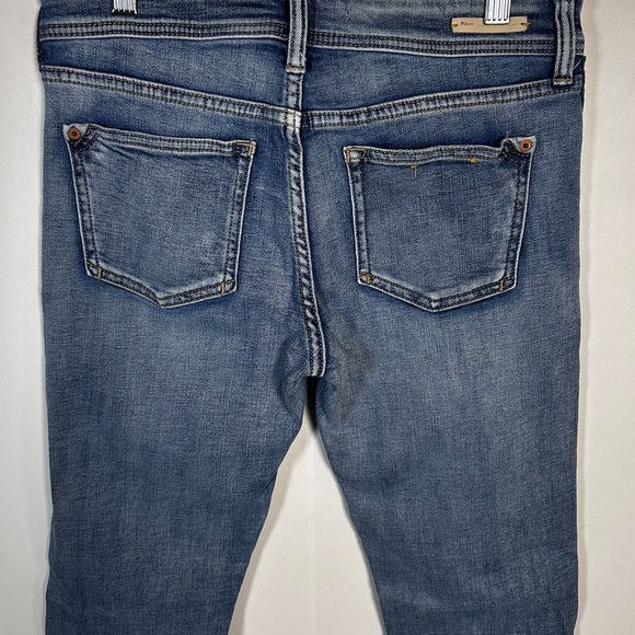 Pilcro and the Letterpress ANTHROPOLOGIE Slim Boyfriend Jeans Embroidered Sz 25 - Picture 8 of 8